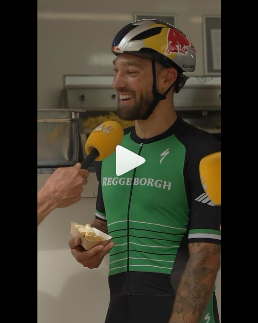 Kjeld Nuis betrapt met bakje friet