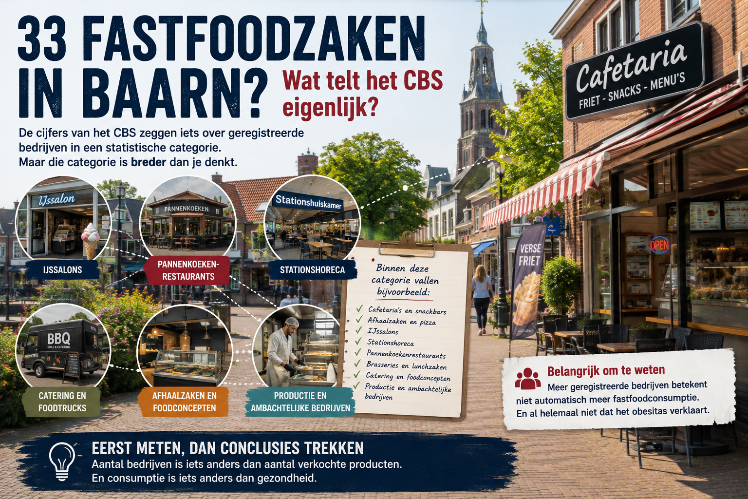 ProFri Telling van CBS aantal fastfoodbedrijven Baarn