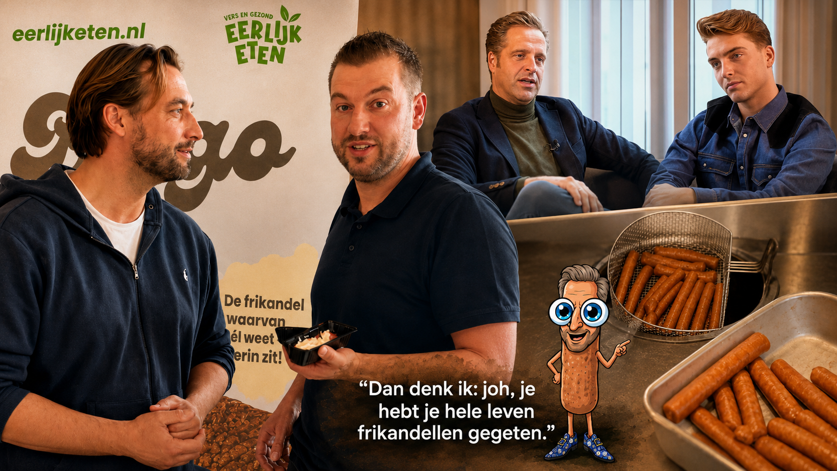 Samengestelde foto vertelt oorsprong Hugo frikandel