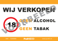 Sticker geen alcohol en geen tabak (voorbeeld)